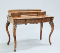 A 19TH CENTURY FRENCH ROSEWOOD DRESSING TABLE