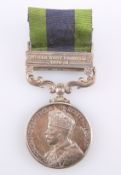 AN INDIAN GENERAL SERVICE MEDAL WITH BAR NORTH WEST FRONTIER 1930-31