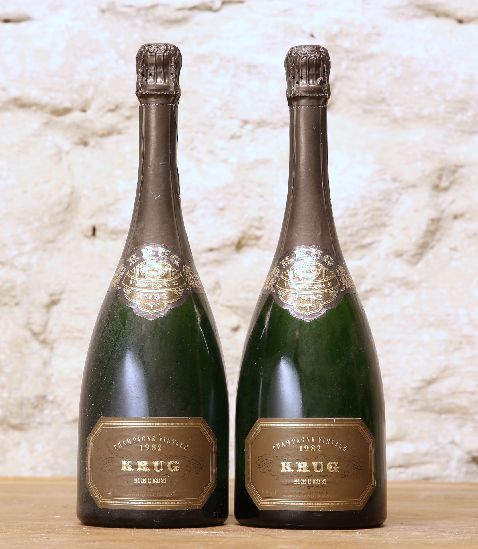 2 BOTTLES CHAMPAGNE KRUG VINTAGE 1982