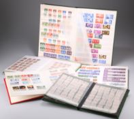 STAMPS: 2 LARGE AND 3 SMALL STOCK BOOKS