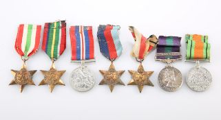 WW2 MEDAL GROUP OF 7 TO 23375875 GNR. E J LAING, RA