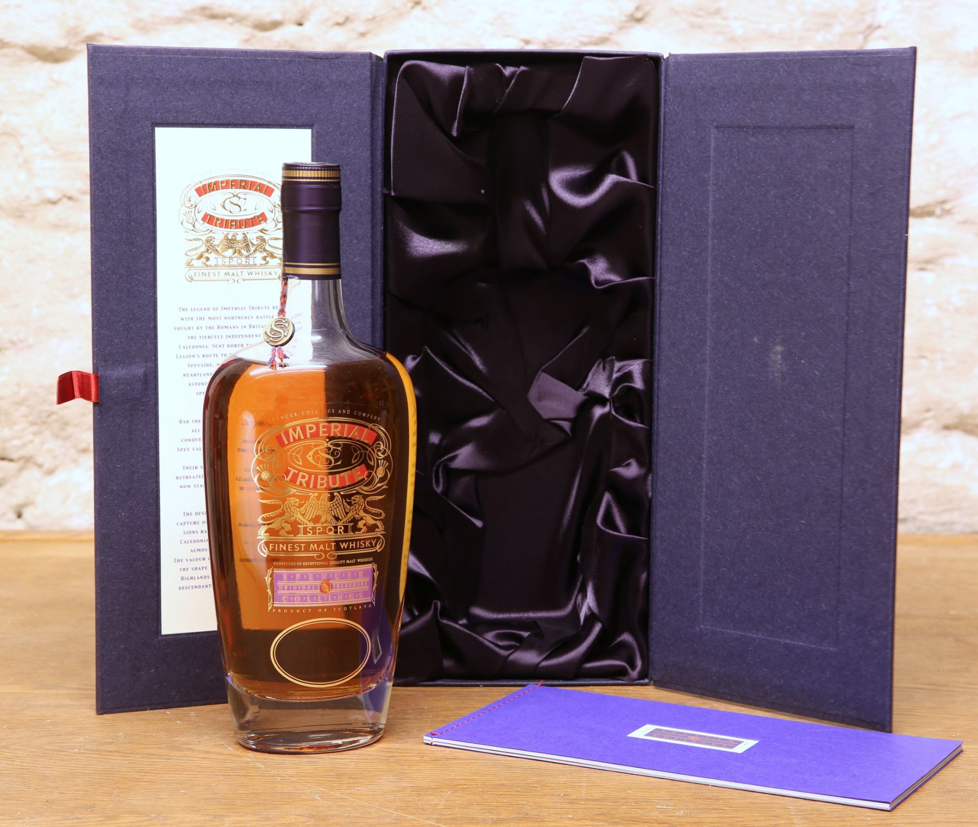 1 BOTTLE 'IMPERIAL TRIBUTE' 'EXCLUSIVE' SPENCER COLLINGS FINEST MALT WHISKY'