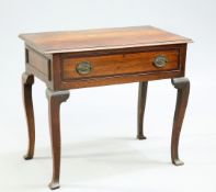 A GEORGE III OAK SIDE TABLE