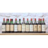 14 BOTTLES MIXED LOT MATURE FINE CLARET TO INCLUDE MOUTON CADET 1975 COMPRISING