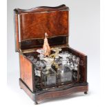 A 19TH CENTURY FRENCH THUYA WOOD LIQUEUR SET