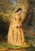 GEORGE HAMILTON (1855-1935), YOUNG LADY WITH CLASPED HANDS BY A STREAM