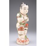 A RARE POLYCHROME 'CIZHOU' FIGURE OF A BOY, SONG/JIN DYNASTY