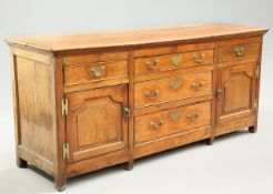 A GEORGE III OAK DRESSER BASE