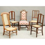 A GROUP OF VICTORIAN AND LATER CHAIRS