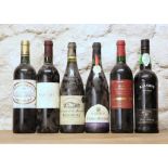 6 BOTTLES MIXED LOT INCLUDING GOOD CLARET, RHONE AND MADEIRA COMPRISING