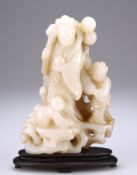 A CHINESE JADE FIGURE GROUP