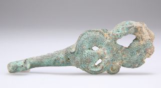 A BRONZE BELT HOOK OF A DRAGON, WARRING STATES OR HAN DYNASTY