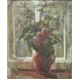 CONSTANCE-ANNE PARKER (1921-2016), STILL LIFE OF RED PEONIES