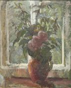 CONSTANCE-ANNE PARKER (1921-2016), STILL LIFE OF RED PEONIES