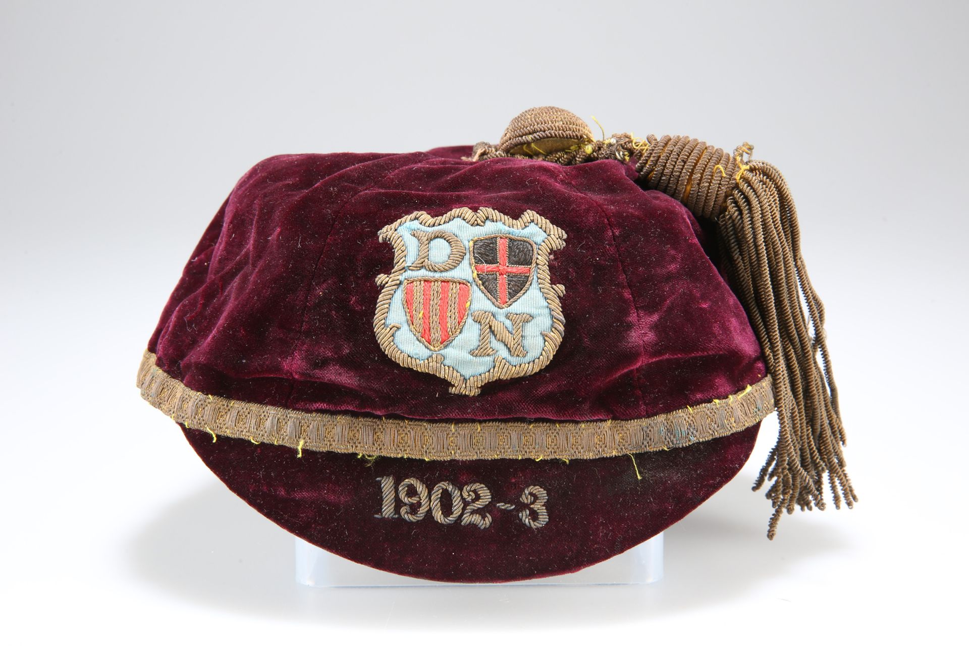 AN INTER-COUNTY ? (RUGBY ?) CAP FOR THE SEASON, THE 1902-3