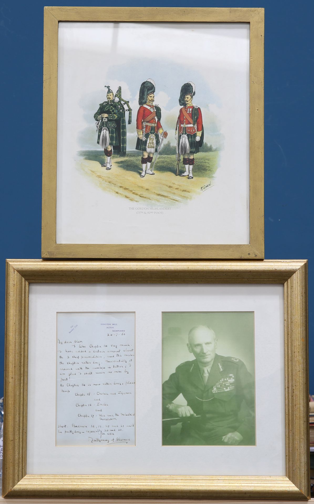 AN ORIGINAL MANUSCRIPT LETTER FROM FIELD MARSHALL