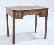 A GEORGE III OAK LOWBOY