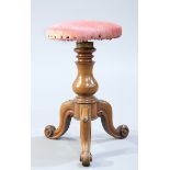 A VICTORIAN MAHOGANY PIANO STOOL