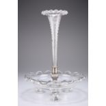 A VICTORIAN GLASS EPERGNE