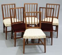 A SET OF SIX GEORGE III MAHOGANY DINING CHAIRS