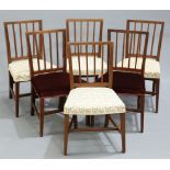 A SET OF SIX GEORGE III MAHOGANY DINING CHAIRS