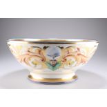 A LARGE CONTINENTAL PAINTED AND GILDED PORCELAIN B