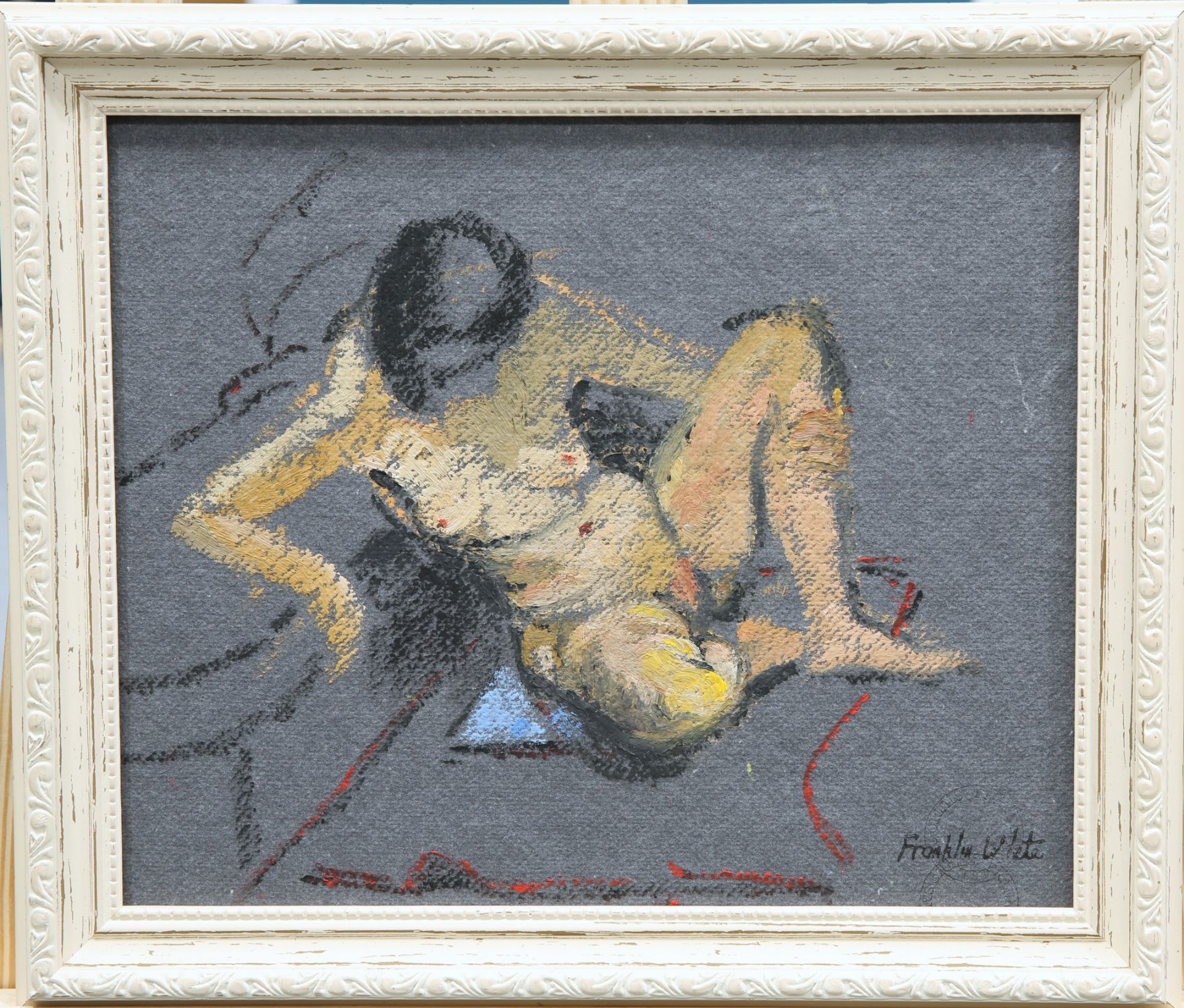 FRANKLIN WHITE (BRITISH, 1892-1975), SEATED NUDE - Image 2 of 2