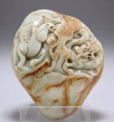 A CHINESE JADE BOULDER CARVING