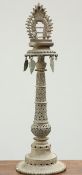 A NEPALESE BRONZE PANAS OIL LAMP