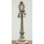 A NEPALESE BRONZE PANAS OIL LAMP