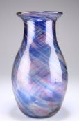 HARTLEY WOOD, AN ART DECO MARBLED GLASS VASE