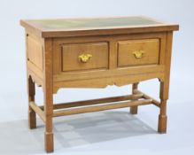 A YORKSHIRE OAK WRITING DESK