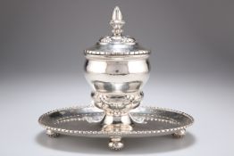 GEORG JENSEN, A DANISH SILVER INKWELL, CIRCA 1918