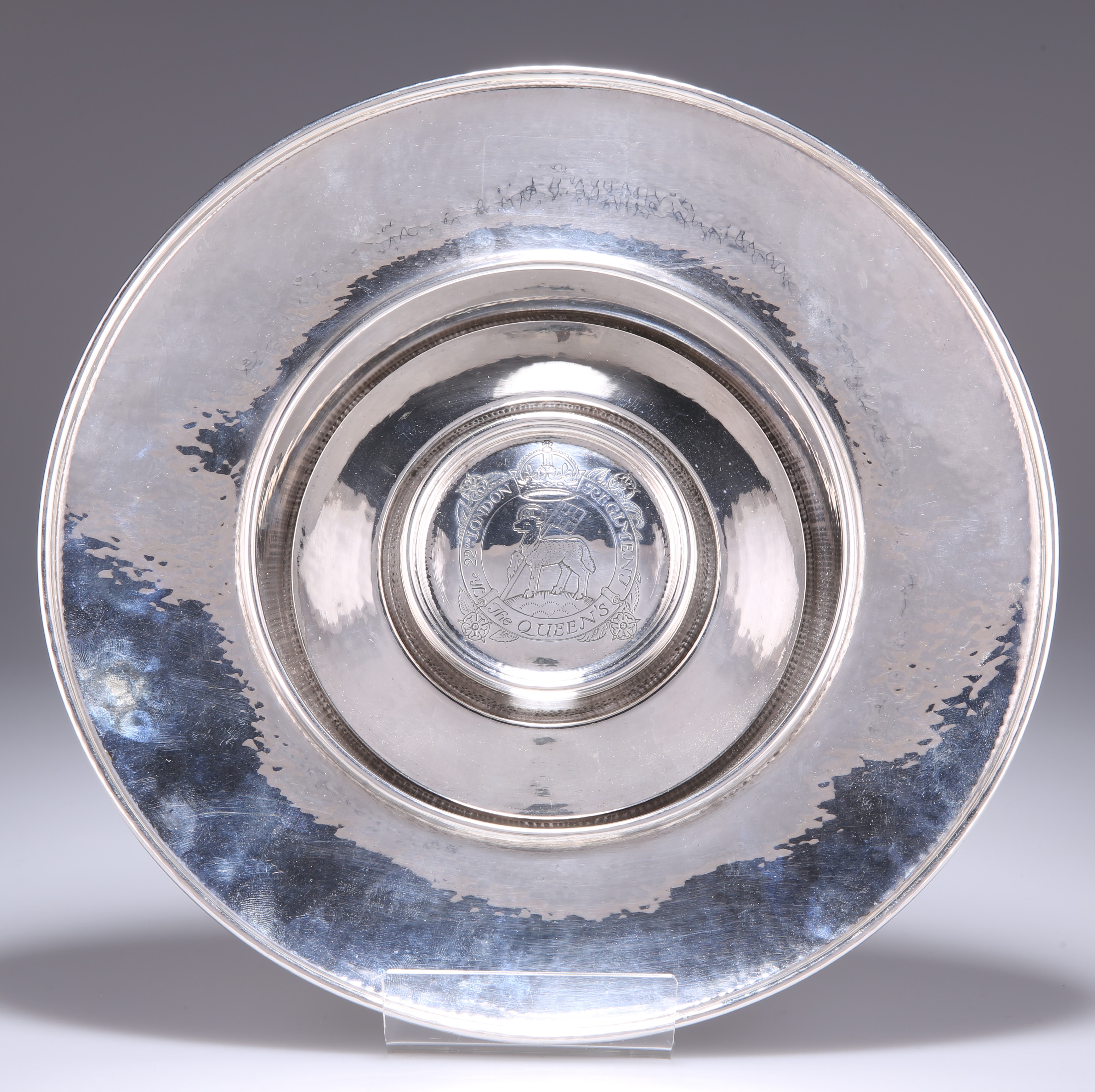 OMAR RAMSDEN (1873-1939), AN ARTS AND CRAFTS SILVER ROSE WATER DISH - Image 2 of 3