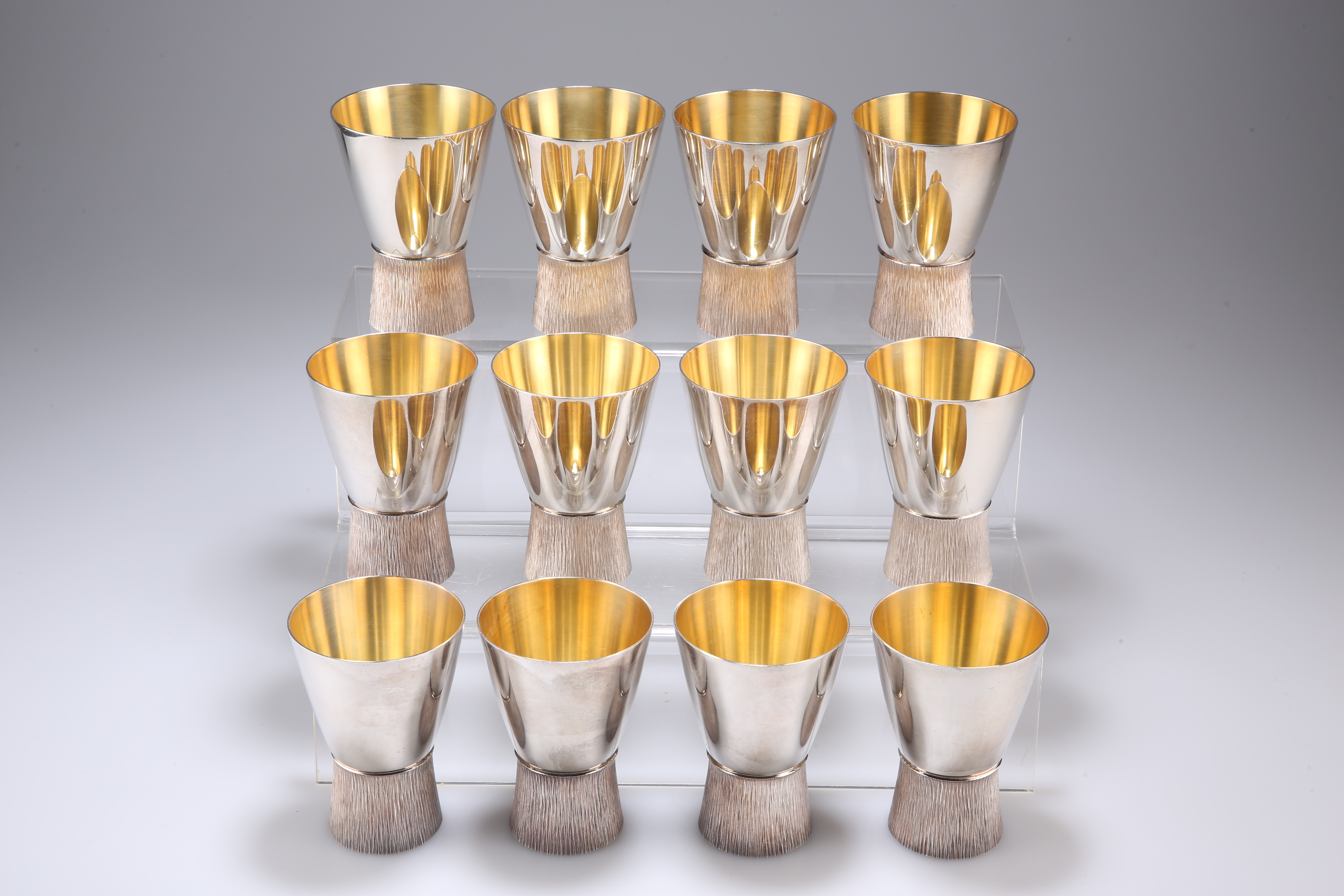 BRIAN LESLIE FULLER (1937-2009) A SET OF TWELVE ELIZABETH II SILVER GOBLETS - Image 2 of 5