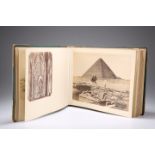 A LATE 19TH/EARLY 20TH CENTURY PHOTOGRAPH ALBUM, ENTITLED 'EGYPT & VENICE'