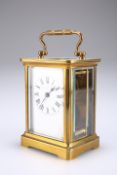 A BRASS CASED CARRIAGE CLOCK