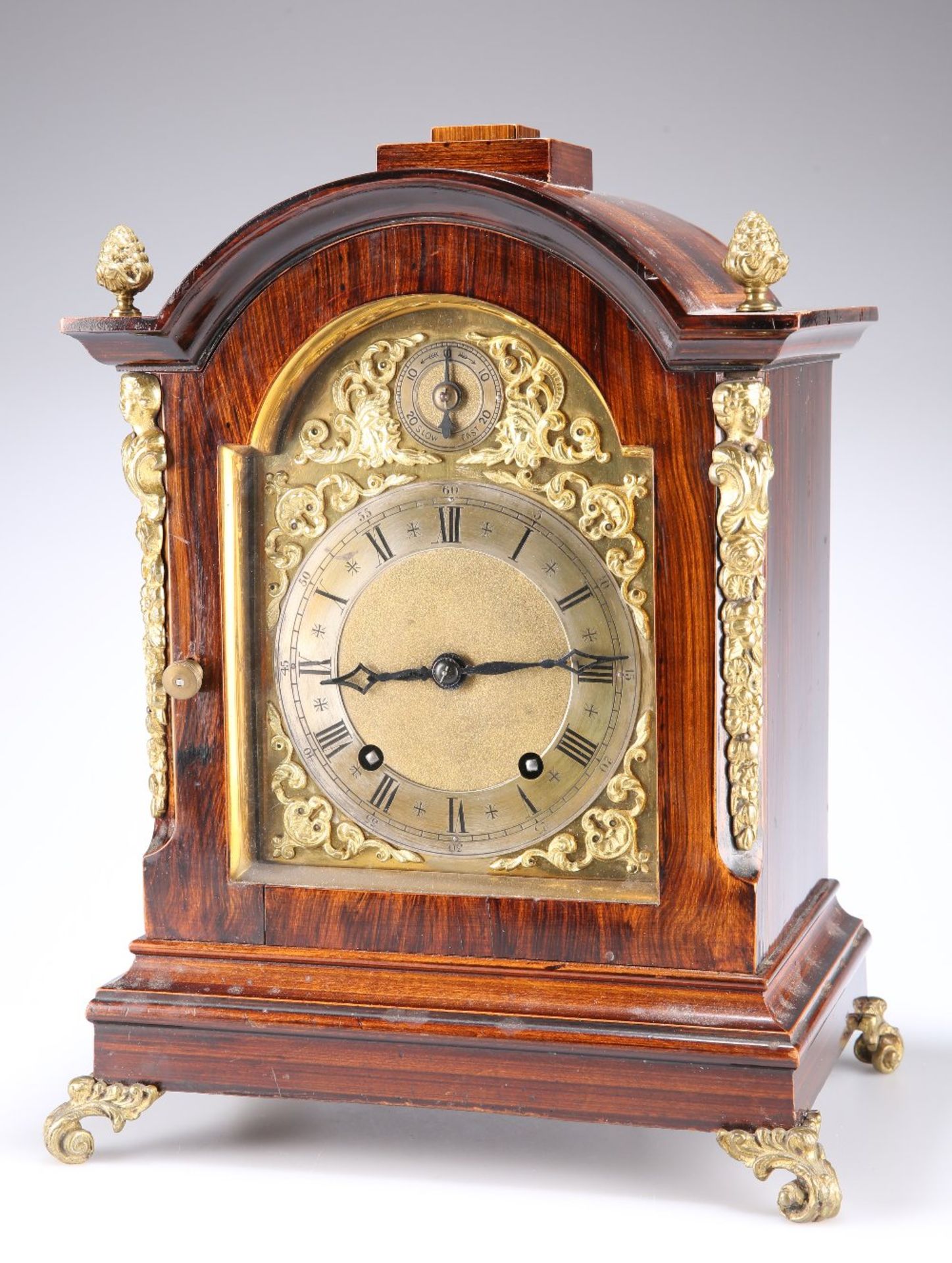 WINTERHALDER & HOFFMEIER, A SIMULATED ROSEWOOD BRACKET CLOCK