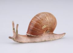 AN AUSTRIAN COLD-PAINTED BRONZE SNAIL