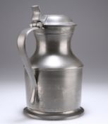 A LIDDED PEWTER FLAGON