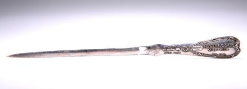 A SILVER PLATED LETTER OPENER