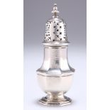 A GEORGE II SILVER SUGAR CASTER