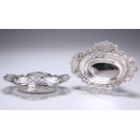 A PAIR OF VICTORIAN SILVER BON BON DISHES