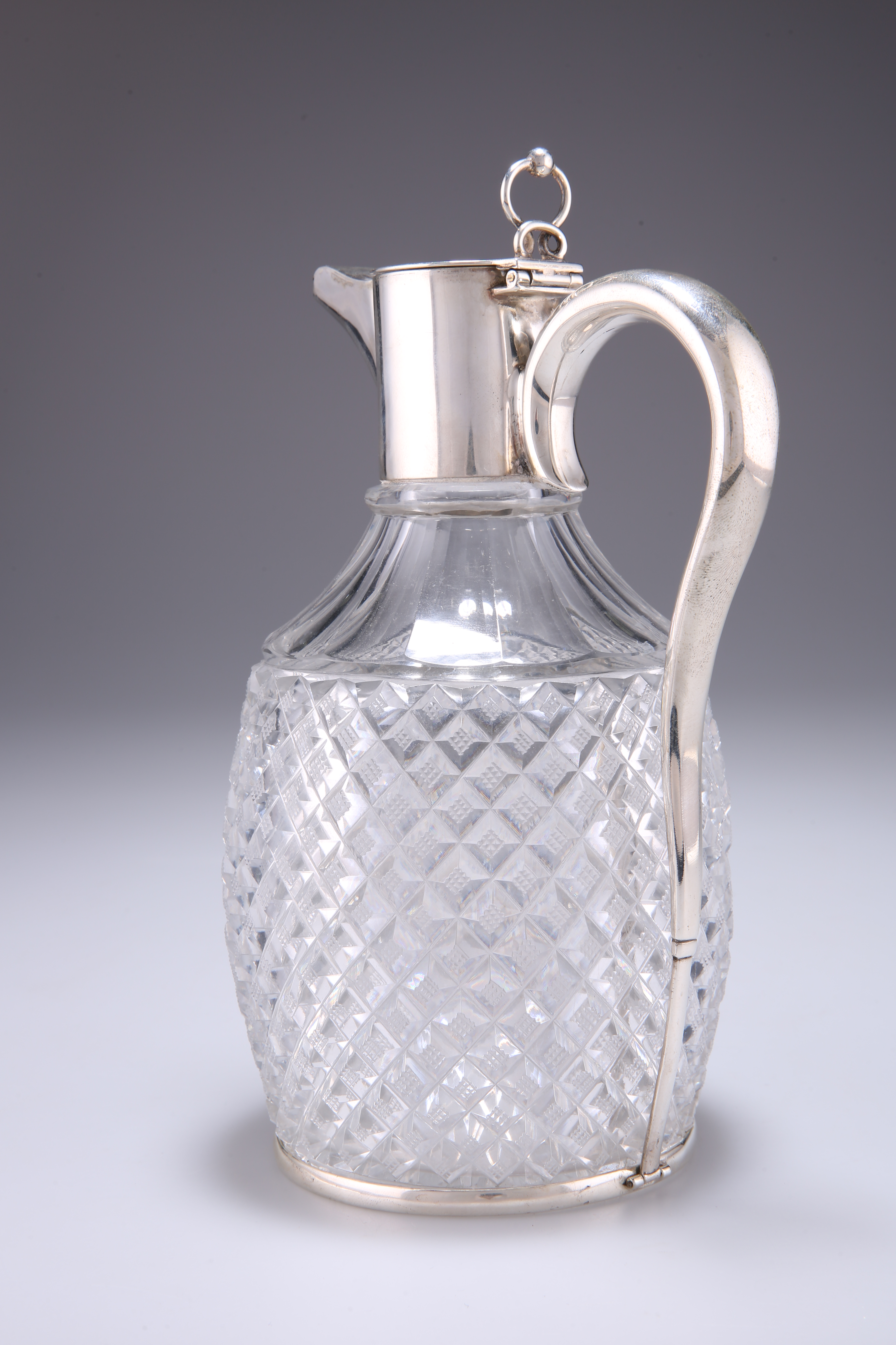 A VICTORIAN SILVER-MOUNTED CUT-GLASS CLARET JUG - Image 2 of 3