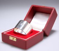 AN ELIZABETH II SILVER NAPKIN RING