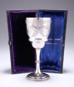 A VICTORIAN SILVER GOBLET