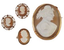 A GROUP OF CAMEO JEWELLERY