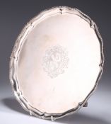 A GEORGE III SILVER SALVER