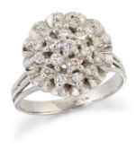 A DIAMOND CLUSTER RING