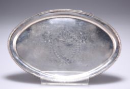 A GEORGE III STYLE SILVER TEAPOT STAND